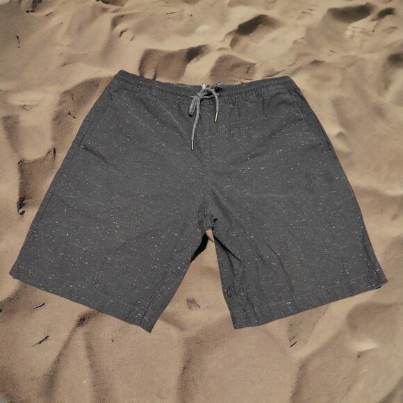 Volcom Mens Shorts Sz S Frickin Mix Elastic Waist Variegated Gray Drawstring - Picture 2 of 6